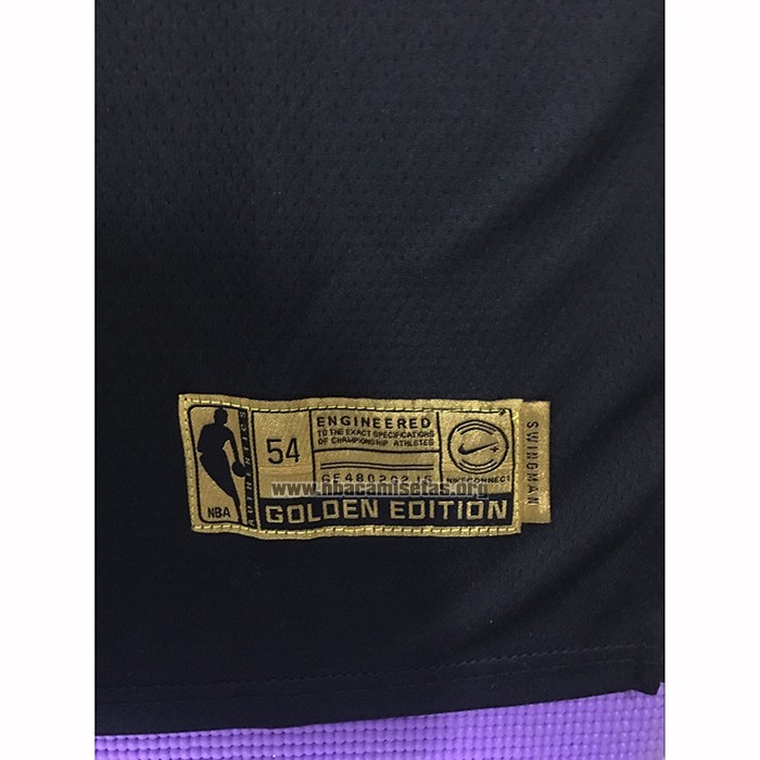 Camiseta Golden Edition Milwaukee Bucks Giannis Antetokounmpo NO 34 Negro
